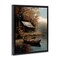 Stupell Industries Autumn Cabin Canoe with Leaves Floating Frame, design by Arlington Prints